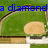 A pixelated image shows a green background with two light brown mushroom-like shapes and blue text reading "a diamond is a girls best friend".