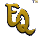 Animated sequence of golden 'Eq' text rotating through multiple angles against a gray background with small yellow 'TH' marks.