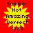 Four identical yellow sunburst icons on red background with text "Summer Hot Amazing Perfect (333)" in black pixelated font.