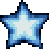 Four pixelated star icons arranged in a , each with blue gradient outlines and white centers on gray background