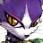 A pixelated anime-style character with purple hair and golden eyes appears on the left side of a contact sheet, while the right side displays text "Anime IM" and "cOw" against a black background.