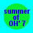 Four identical green circular icons with blue text reading 'summer of OH' 7' on a cyan background, arranged in a