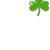 Green clover icons scattered across a white background with no visible motion.