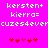 Pixelated text and heart symbols on a bright pink background with two identical side-by-side layouts.