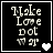 Pixelated text 'Make Love dot' with a heart symbol on black background, showing animation changes in the heart's appearance across frames.