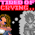 Pixel art buddy icon featuring a crying girl and grayscale figure with "TIRED OF CRYING.." text in pink/red blocks above them on black background.