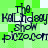 Green and white checkered background with dark blue text reading 'The KalLndayy KalLndayy Show' and '.picozo.com .picozo.com' in two