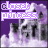 identical purple-toned images showing a stylized castle with smoke, each labeled 'closet princess' in light purple text at the top