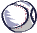 Two circular pixelated icons with dark blue borders, white centers, and light purple accents, each containing red dot patterns on a gray background.