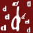A 4-frame animated contact sheet showing a red background with scattered white letters and numbers, including a large '8' and the phrase "a sip of what is to come" in pixelated text.