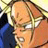 A 48x48 pixel animated contact sheet showing two frames of a Dragon Ball Z character with blonde hair and glasses, alongside "Anime IM" text on a black background.