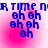 Blue pixelated text 'OH OH' repeated in a pattern on a pink gradient background with partial 'TIME' text visible at the top