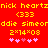 Red background with yellow pixelated text and pink heart icons arranged in two