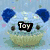 Six pixelated cupcake-shaped icons with animal ears and text labels, arranged in a on varied backgrounds