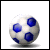 Animated soccer-themed buddy icon sequence showing a 3D soccer ball transitioning into progressively spelled-out text "SOCCER" with variations including partial letters and suffixes like "RU", "RUL", "RULE", "RULES".