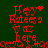 Red pixelated text on dark green background with animated heart and star effects, showing 'Hey Rates' and 'Here' with partial 'Ch...' text.