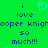 Green background with blue pixelated text reading 'i love knightrider so much!!!' and a cyan heart symbol above the first 'i'.