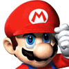 Four variations of a character with an M on the hat, each in different color schemes and grayscale states.
