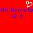 Red background with blue text and symbols, including a white pixelated heart above the repeated 'NH Hornets' text.