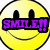 Yellow smiley face with black eyes and mouth, purple text overlays reading SMILE!, WORSE, and Tomorrow's going to get worse.