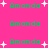 Green text reading "Amanda" on a bright pink background with scattered white star shapes, some of which flicker or change position across frames.