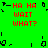 Green background with red text reading "HA HA WAIT WHAT?" and black pixelated shapes scattered around the edges.