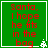 Green background with red pixelated text reading "Santa, I hope he fits in the bag" and a small white snowflake icon in the bottom-right corner.