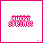 identical pink pixelated text icons with small animated sparkles on a white background, each displaying 'HAPPY BIRTHDAY' in blocky letters