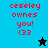 Pixelated text 'ceseley owns you! <33' in red on cyan, teal, and black backgrounds with a star symbol changing from black to light blue.