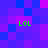 Pixelated of blue and purple squares with four green 'LOL' text instances in different positions