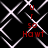 Black background with white geometric lattice pattern and red text reading 'U I 50 Hawt' repeated in four identical quadrants.