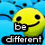 A static image of a yellow smiley face with black eyes and mouth, overlaid on blue background elements.