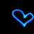 Blue pixelated heart shape with glowing effect on black background, accompanied by blue text reading 'Crazy Lil THING CALLED LOVE<3'.