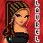 Pixelated static buddy icon featuring a stylized female character with braided hair against red background and vertical text "LAUREL" on right side.