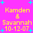 Pixelated text on bright pink background with cyan stars, showing 'Kamden & Savannah 10-12-07' in yellow and white.