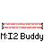 A pixelated yellow and white buddy icon with a circular base, displayed in multiple repeated on a gray background