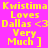 Pixelated yellow text on colored backgrounds reads "Kwistima Loves Dallas <3 Very Much ]" in four identical
