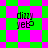 Green and pink pixelated with four identical text blocks reading 'dizzy yet?' in black, arranged across two distinct background patterns