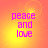 Four identical display 'peace and love' text in pink pixelated font over a gradient background shifting from yellow to orange with subtle circular light effects