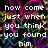 Pixelated text reads 'how come just when you think you found him' over a black background with colorful abstract lines.