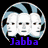 six distinct images: three white masks in a circle with "Jabba" text, a group in blue uniforms, red-costumed figures dancing, people in blue shirts with one wearing a red cap, a large dark figure on water, and two silhouettes against a crowd