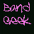 Pixelated pink text on black background with white horizontal lines beneath 'Lure' and a gray rectangle in bottom right corner.