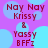 Static image with purple background and light blue circles, displaying repeated text in red pixelated font.