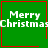 Green square icon with red border displaying "Merry Christmas" text and small decorative symbols in corners.