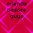 Red background with pink diamond pattern and black text reading 'friends before guys' in four identical sections