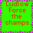 Green background with orange text reading "Ludlow Force the champs" in four identical quadrants, bordered by alternating pink and gray pixelated squares.