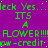 Purple background with green text repeating 'IT'S A FLOWER!!!' and 'low-credit', plus repeated 'leck Yes...' in a pattern