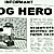 A 50x50 pixel animated contact sheet showing three frames of a cartoon character in military attire with newspaper headlines, rendered in grayscale with dithering and pixelation.