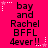 A bright pink background displays repeated text and star motifs in a pattern with no visible animation changes