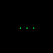 Four green squares arranged horizontally on a black and blue background, with the top-left section black and bottom-right section dark blue.